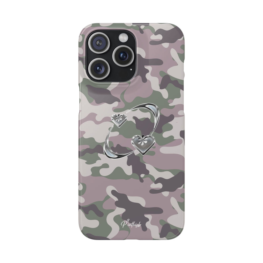 Camouflage Heart Snap Phone Case