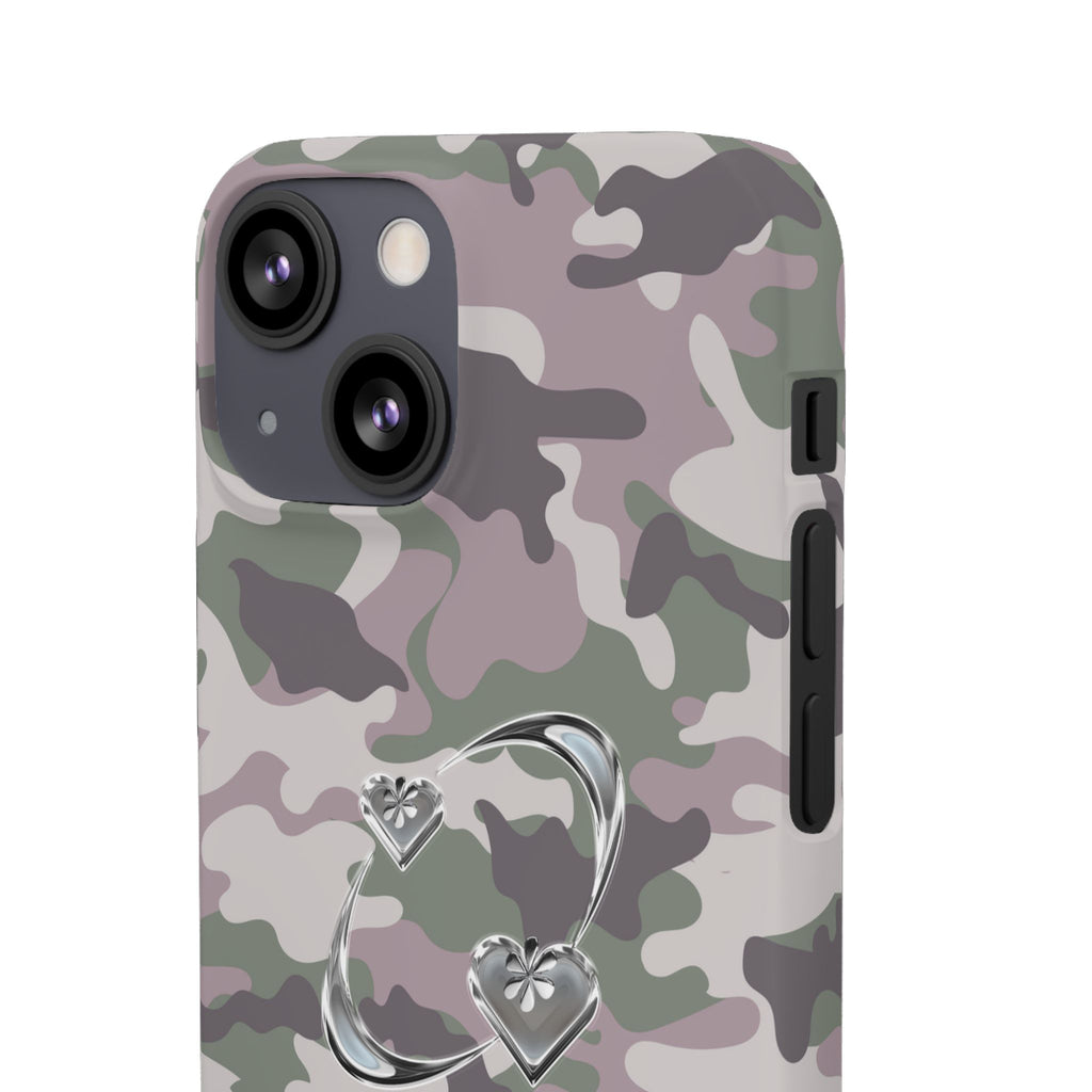 Camouflage Heart Snap Phone Case