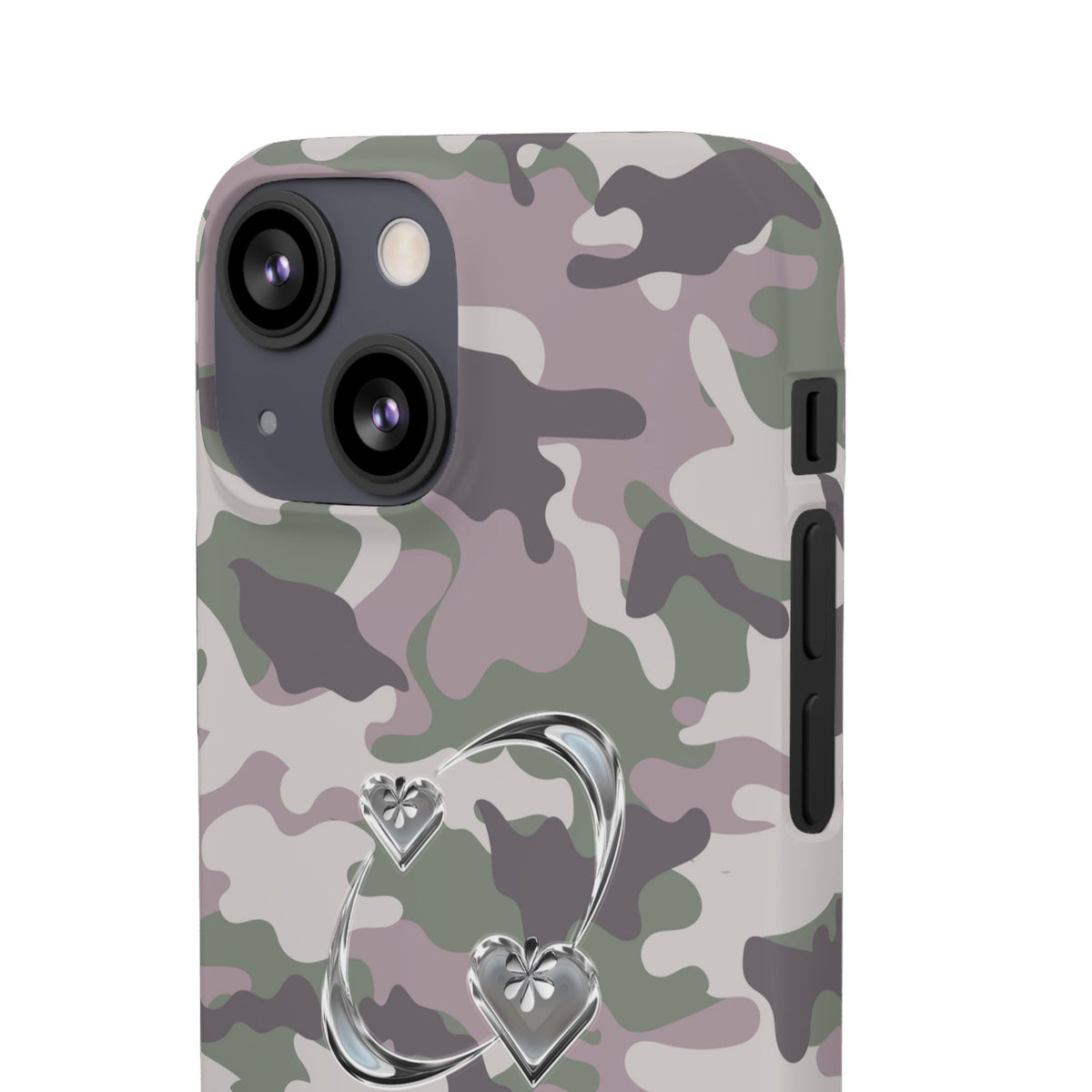 Camouflage Heart Snap Phone Case