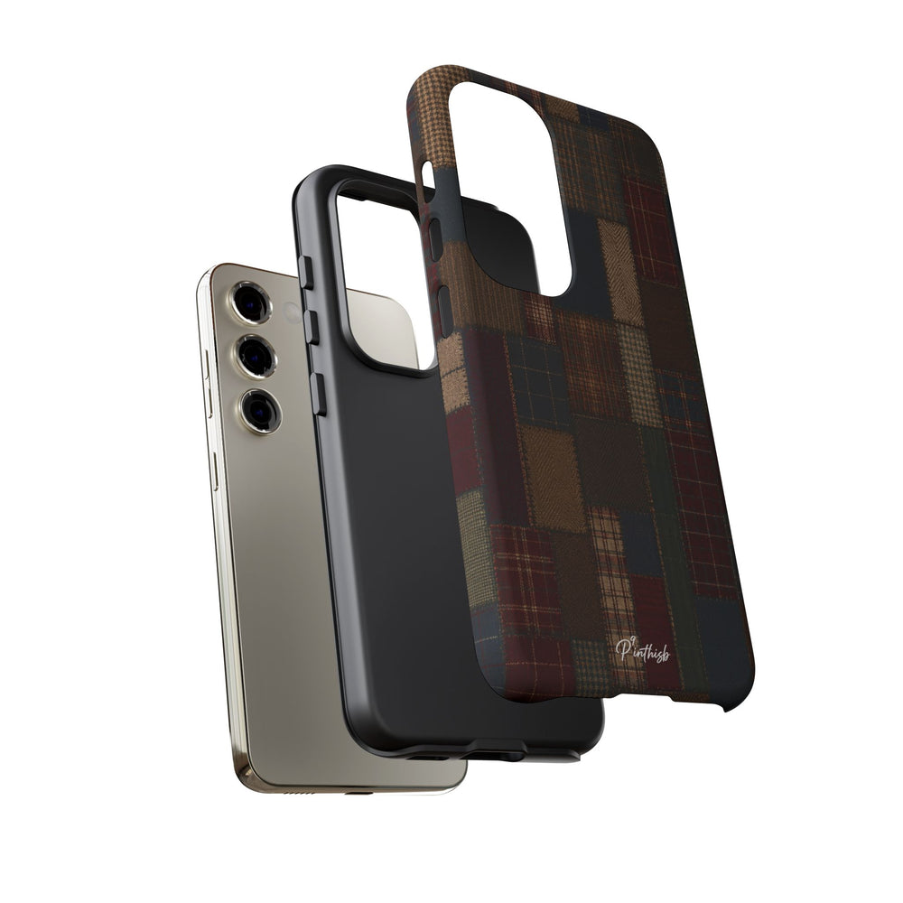 Plaid Patchwork Tough Phone Case