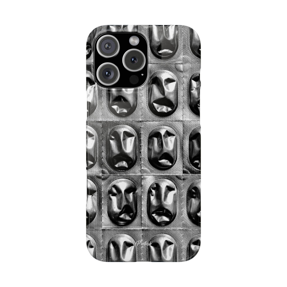 Metallic Mask Grid Snap Case