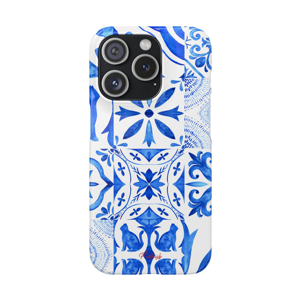 Blue Tile Pattern Snap Phone Case