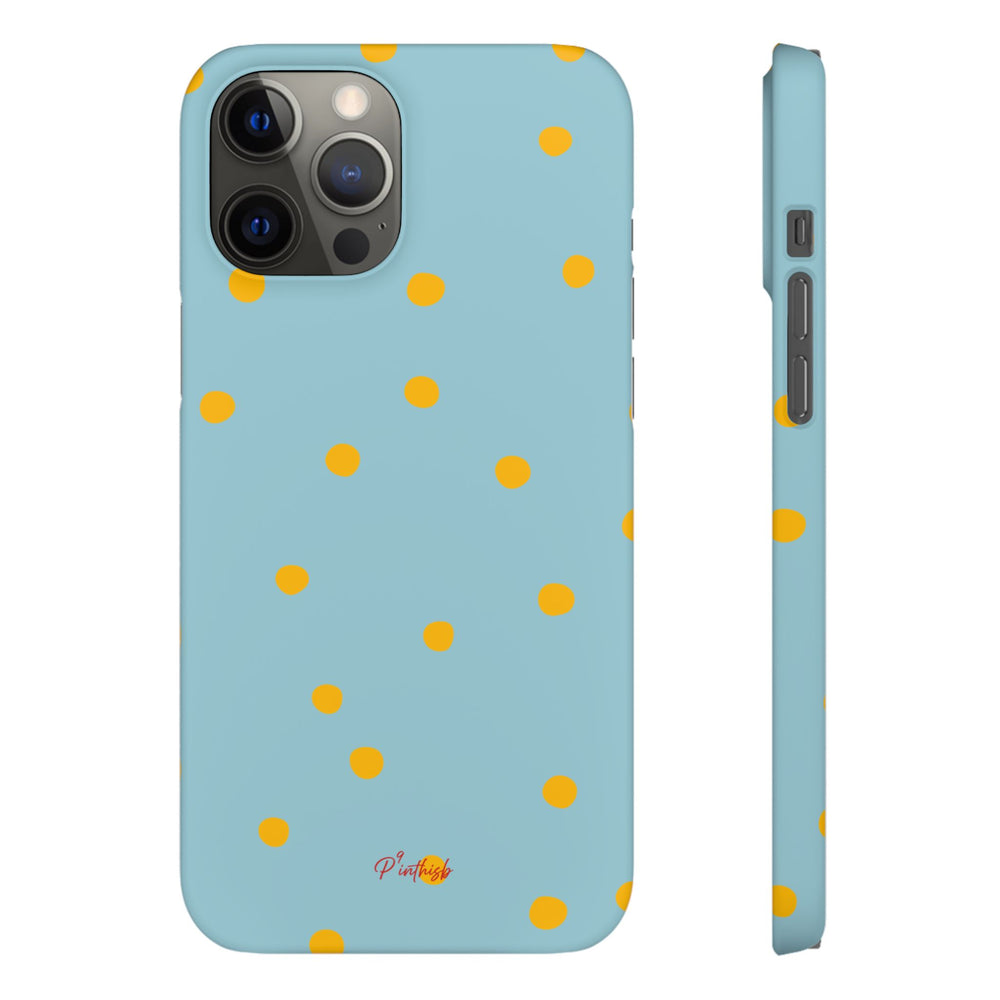 Blue & Yellow Polka Dot Snap Phone Case