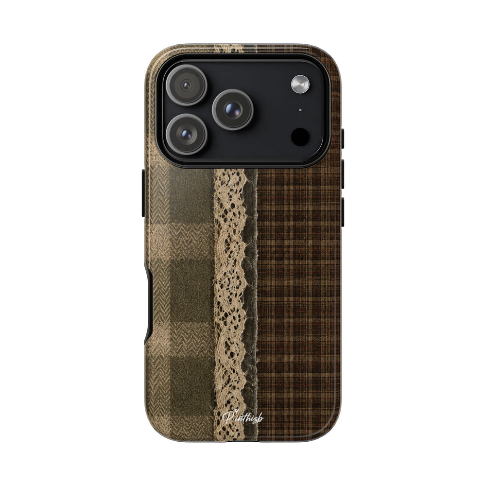 Plaid Lace Tough Phone Case