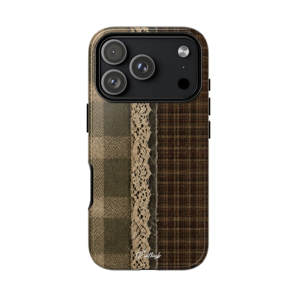 Plaid Lace Tough Phone Case