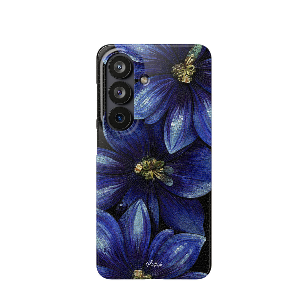 Blue Floral Snap Case