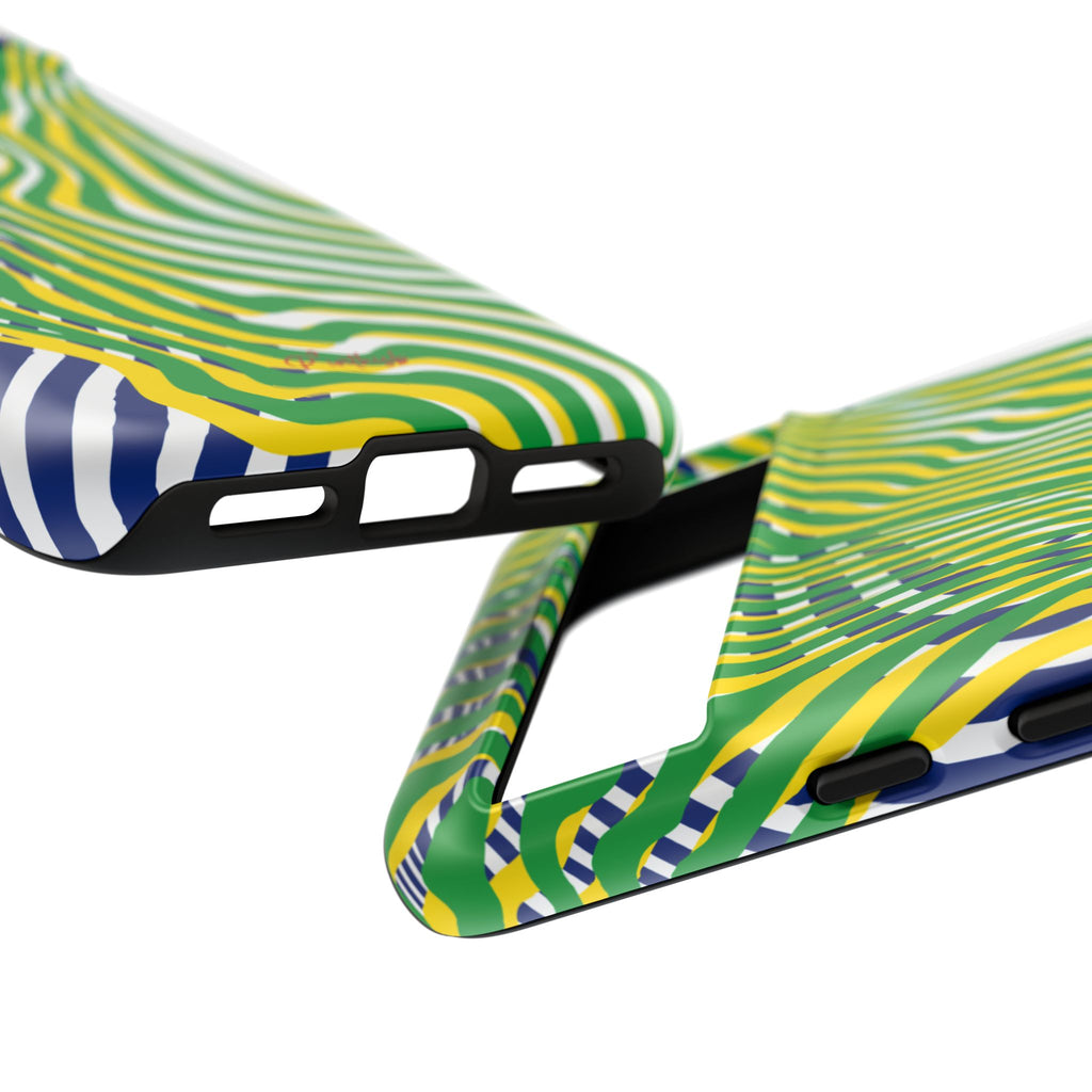 Abstract Green Wave Phone Case