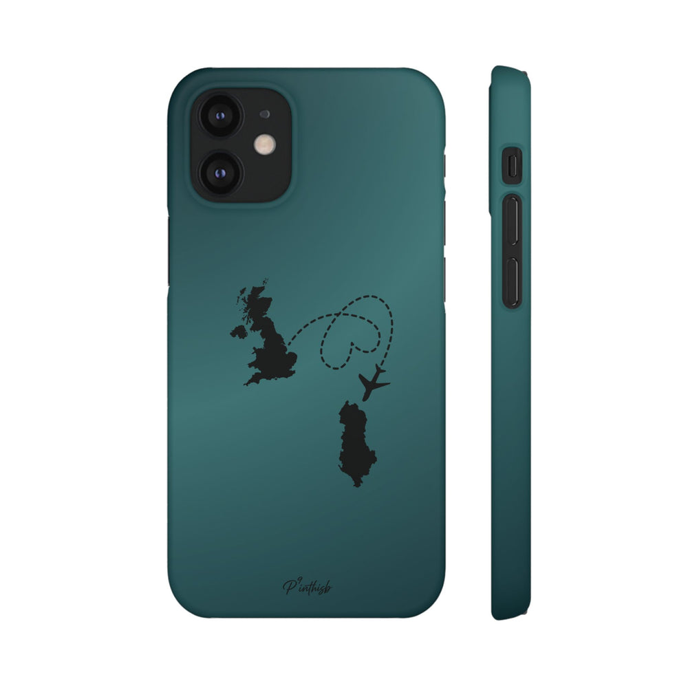 Copy of UK to Albania Pink Snap Phone Case