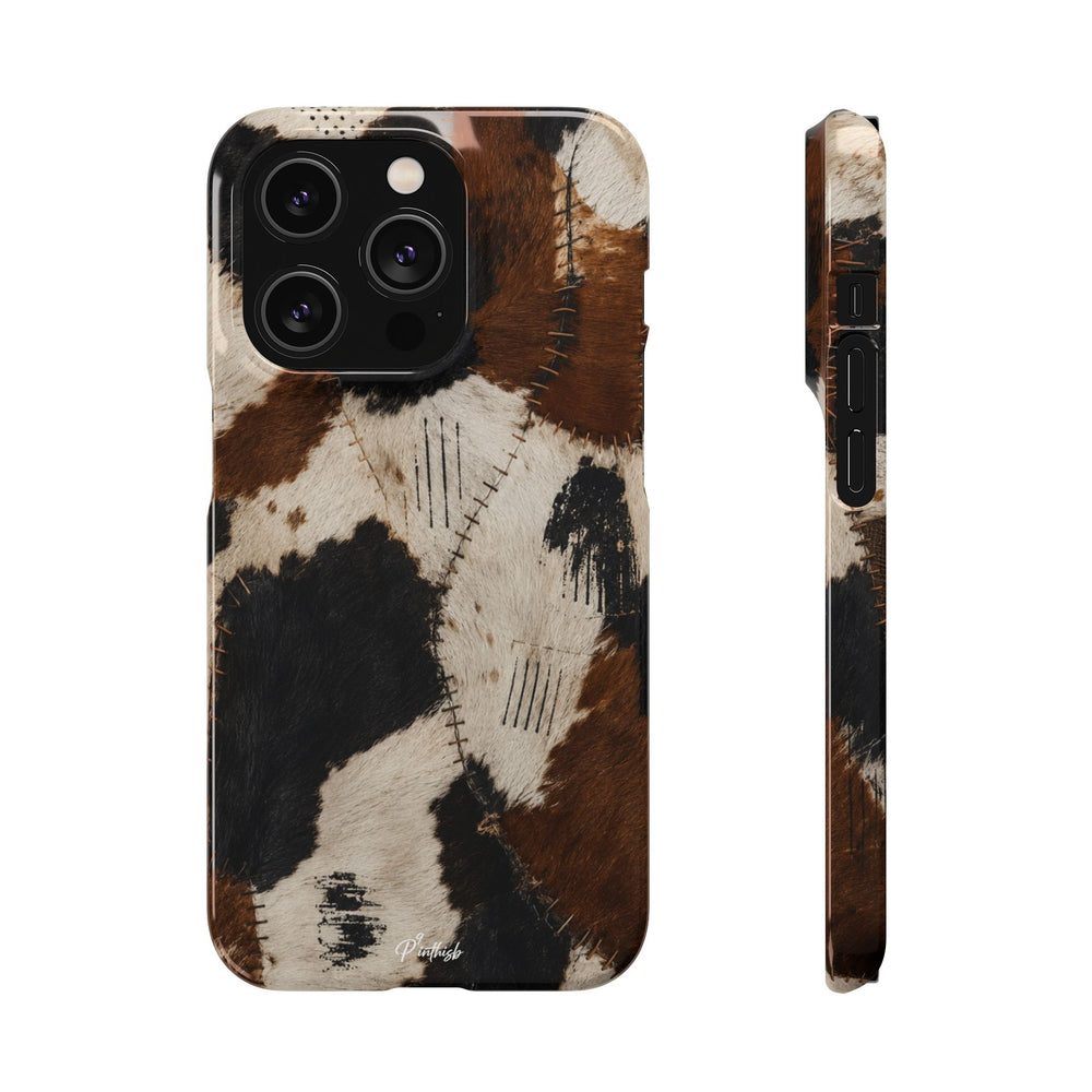 Brown & Black Animal Print Snap Case