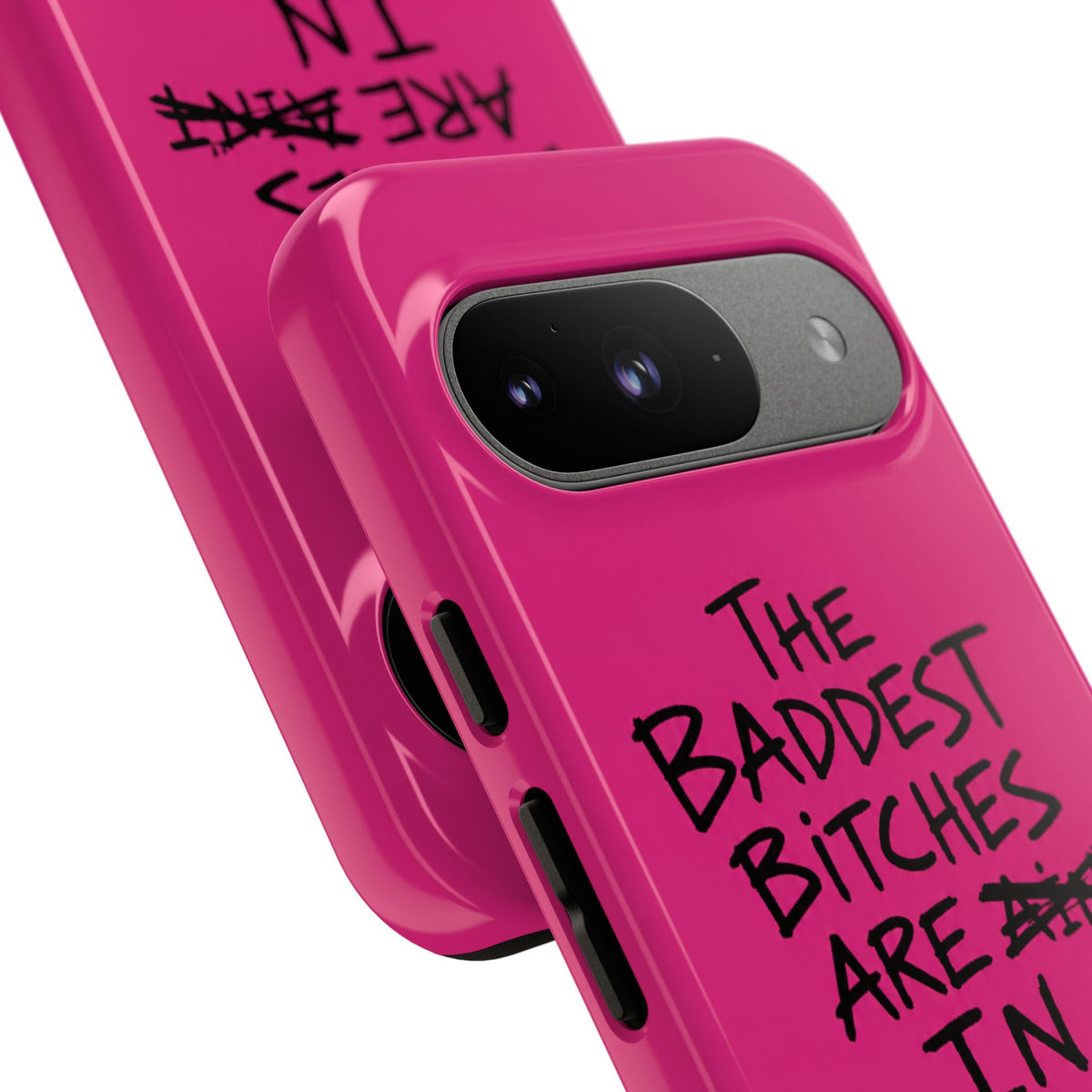 "The Baddest B*tches Are In Pogradec" Hot Pink Case