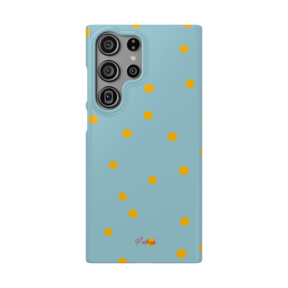 Blue & Yellow Polka Dot Snap Phone Case