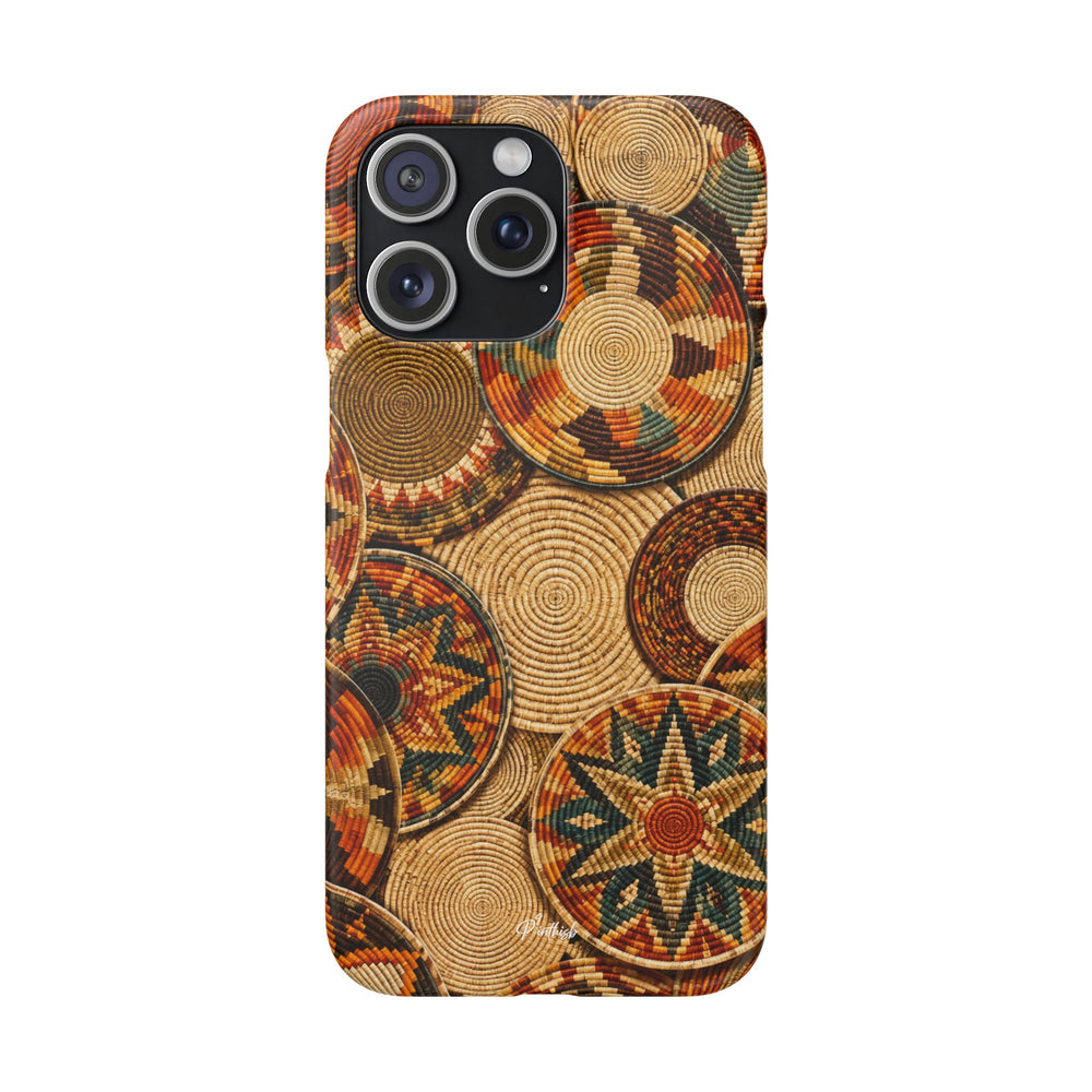 Bohemian Woven Basket Pattern Snap Case