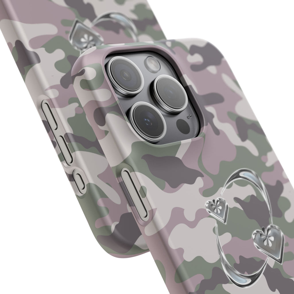 Camouflage Heart Snap Phone Case