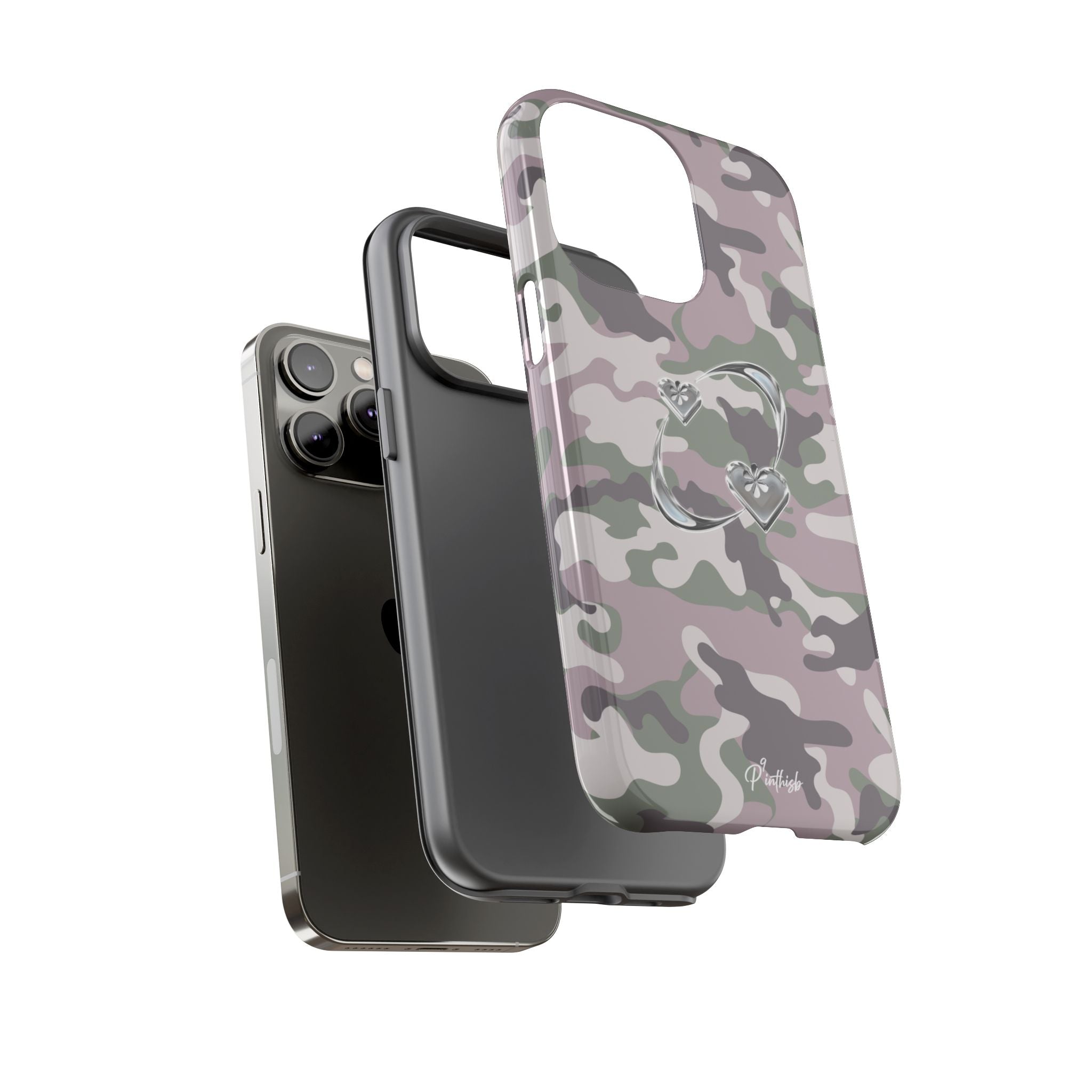 Camouflage Heart Tough Phone Case