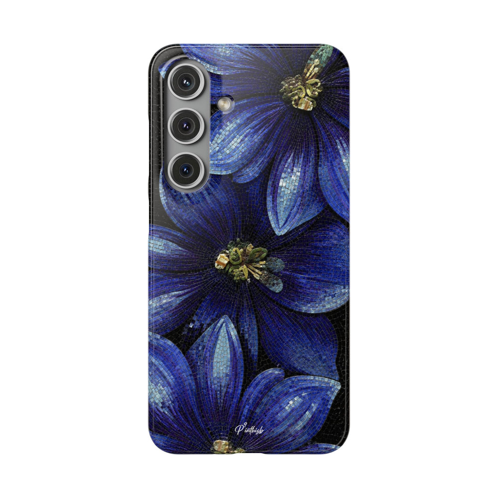Blue Floral Snap Case