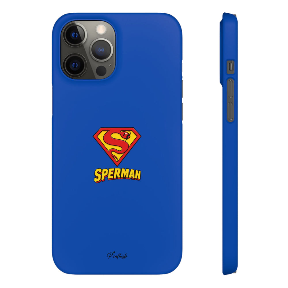 "SPERMAN" Parody Logo Snap Phone Case