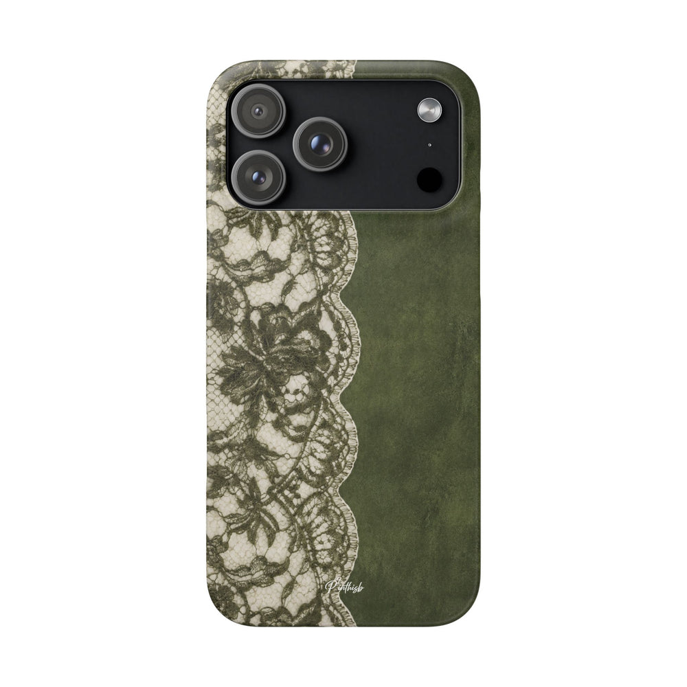Olive Lace Snap Case
