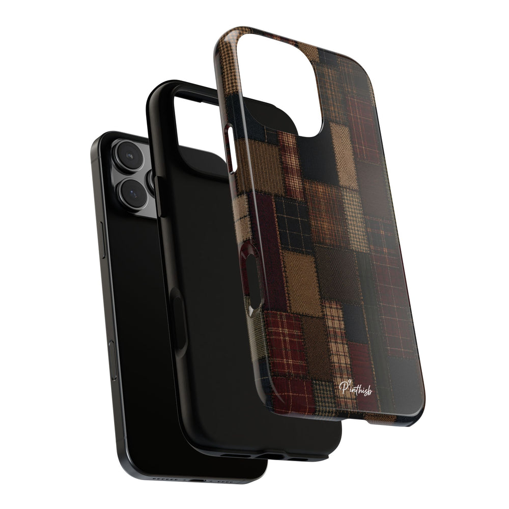 Plaid Patchwork Tough Phone Case