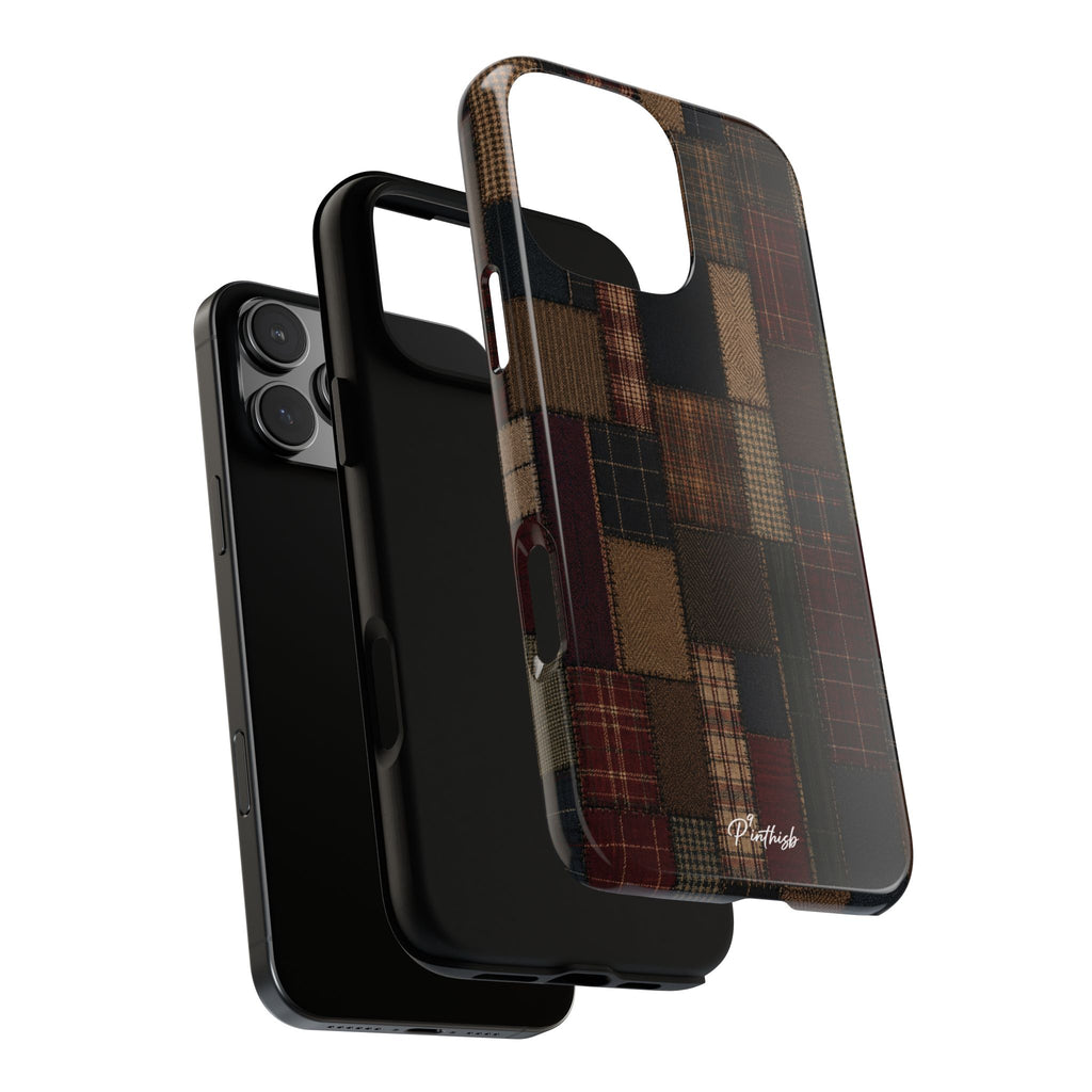 Plaid Patchwork Tough Phone Case