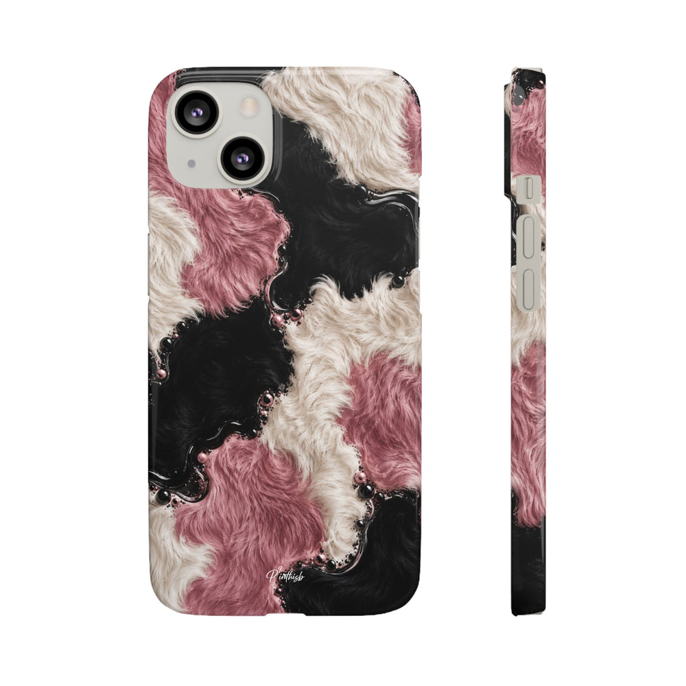 Cow Print Swirl Snap Case