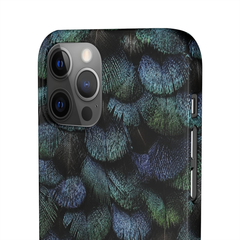 Iridescent Feather Snap Case