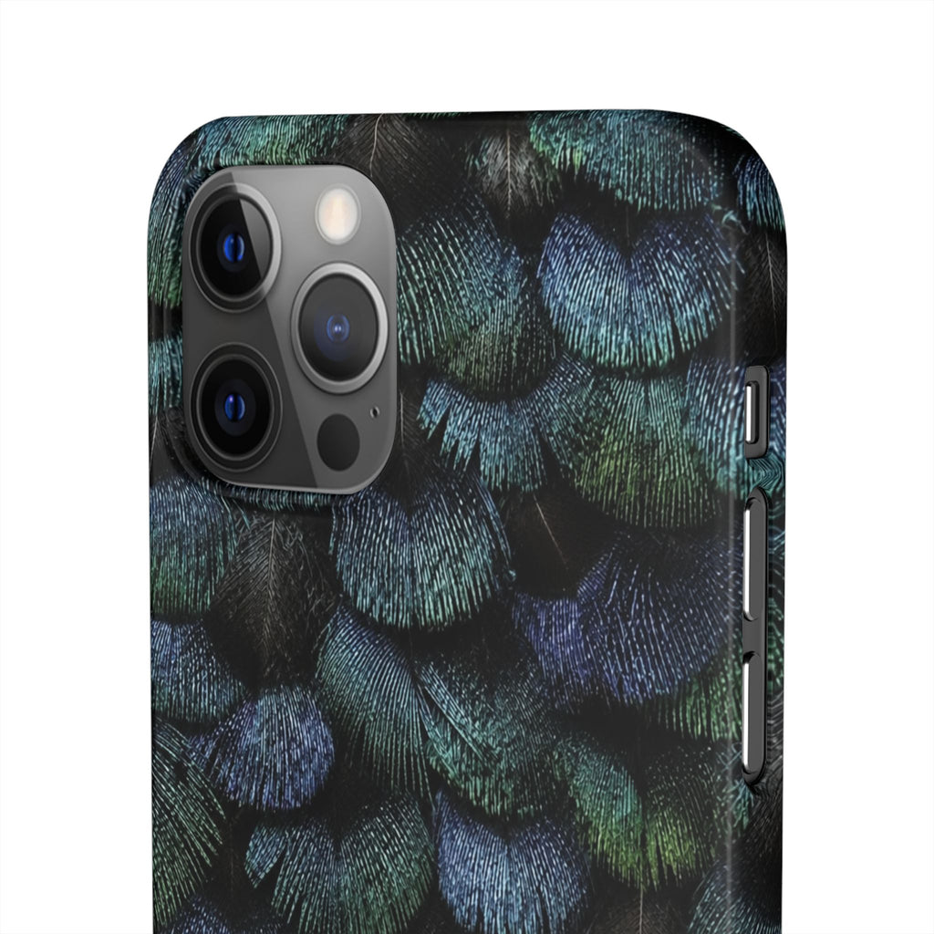 Iridescent Feather Snap Case