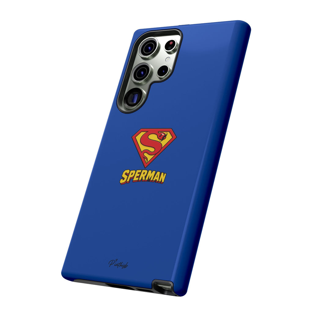 "SPERMAN" Parody Logo Tough Phone Case
