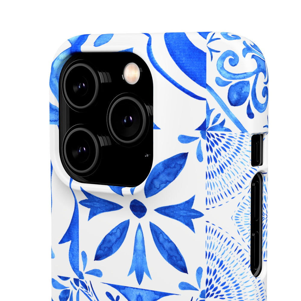 Blue Tile Pattern Snap Phone Case