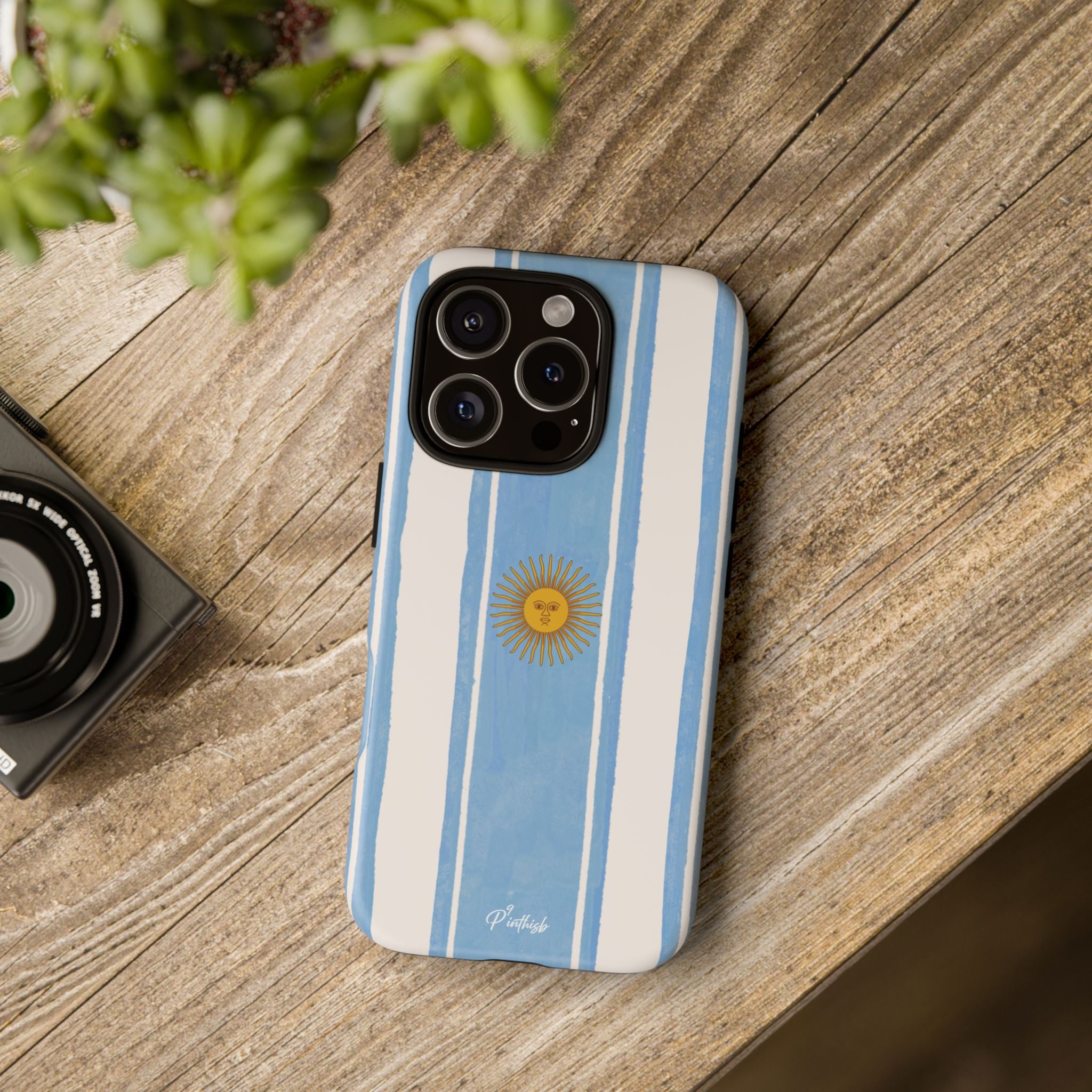 Argentina Flag Tough Phone Case – Blue White Striped Sun Protector