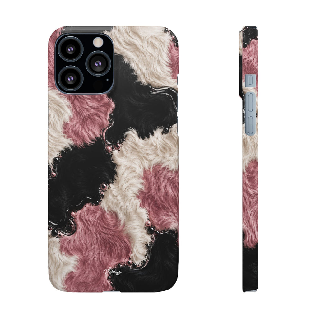 Cow Print Swirl Snap Case