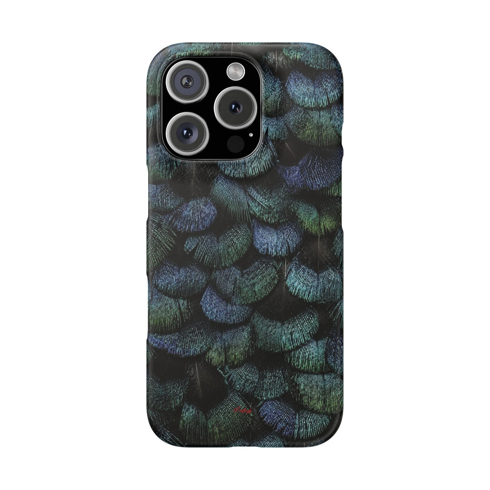 Iridescent Feather Snap Case