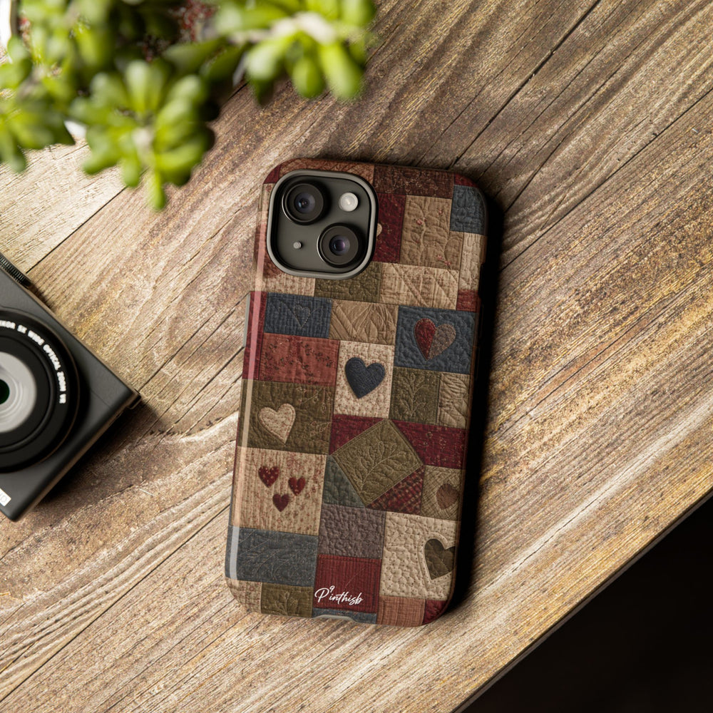 Patchwork Hearts Phone Case