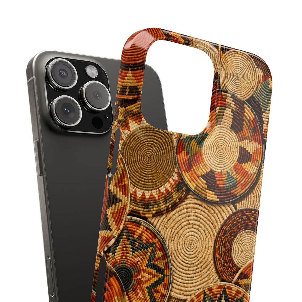 Bohemian Woven Basket Pattern Snap Case