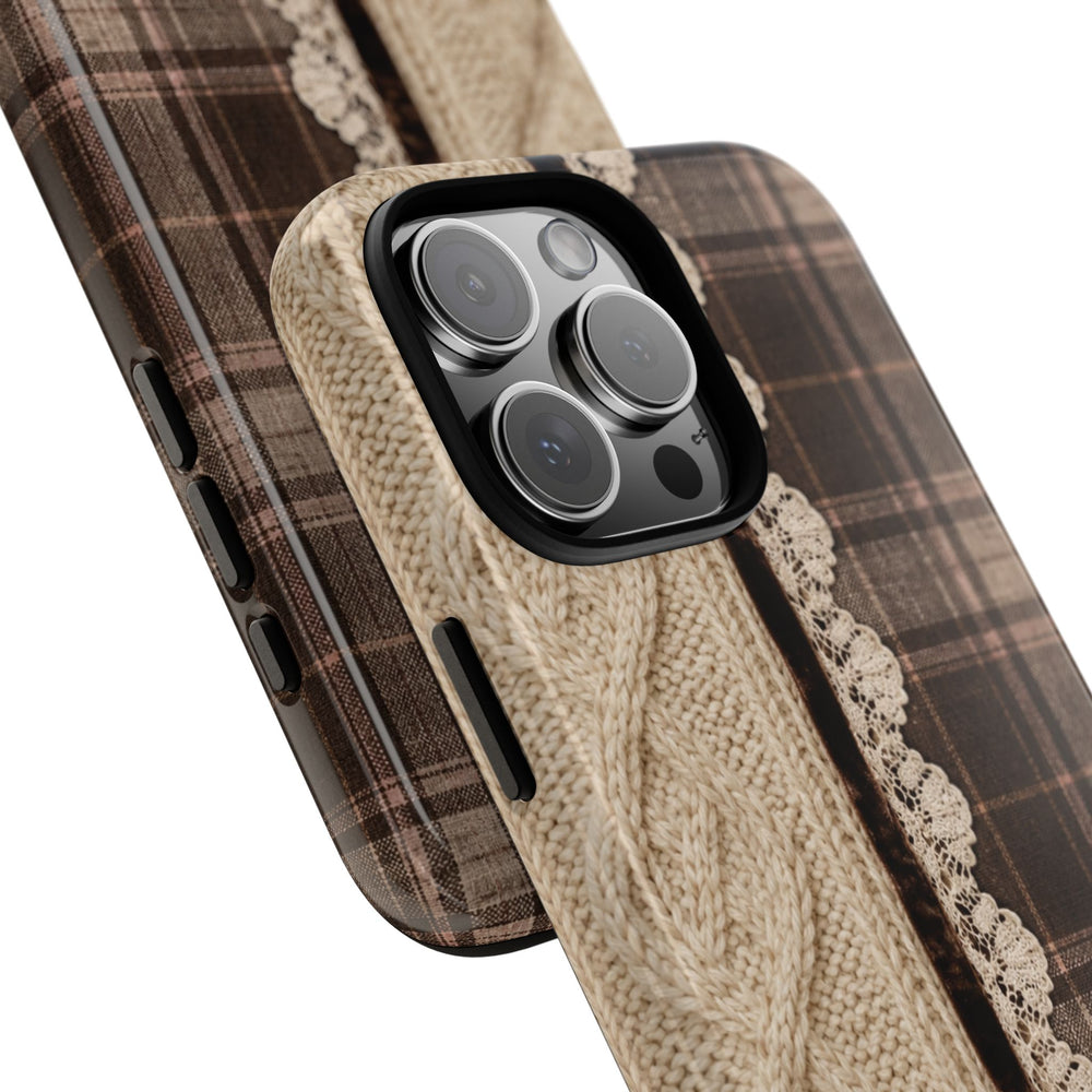 Cozy Plaid Knit Tough Phone Case