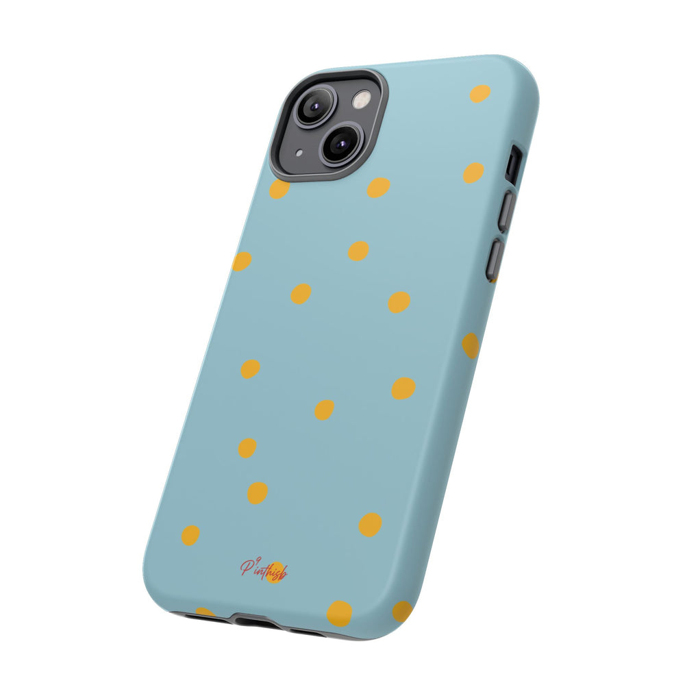 Blue & Yellow Polka Dot Tough Phone Case