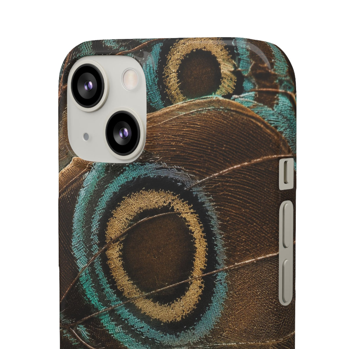 Peacock Feather Pattern Snap Case