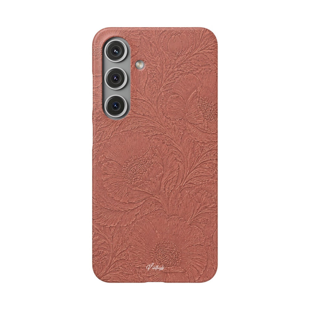 Embossed Floral Snap Case