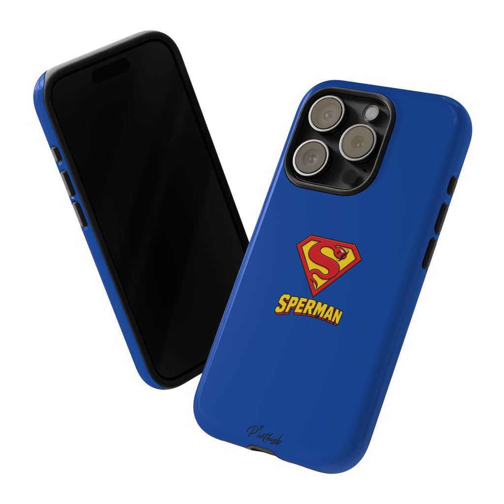 "SPERMAN" Parody Logo Tough Phone Case