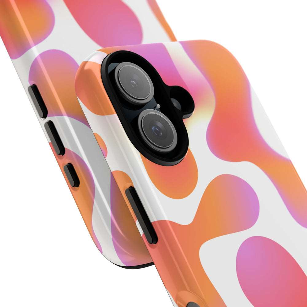 Abstract Orange Pink Camouflage Tough Phone Case