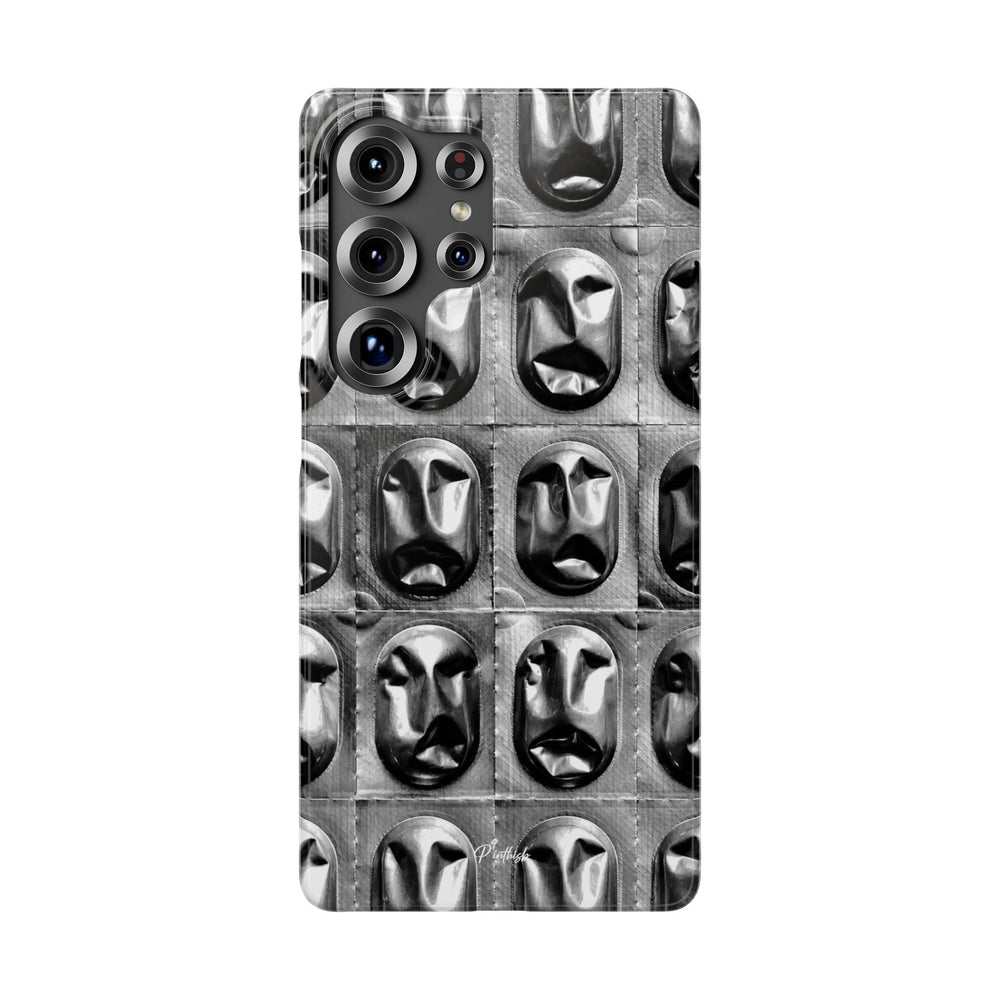 Metallic Mask Grid Snap Case