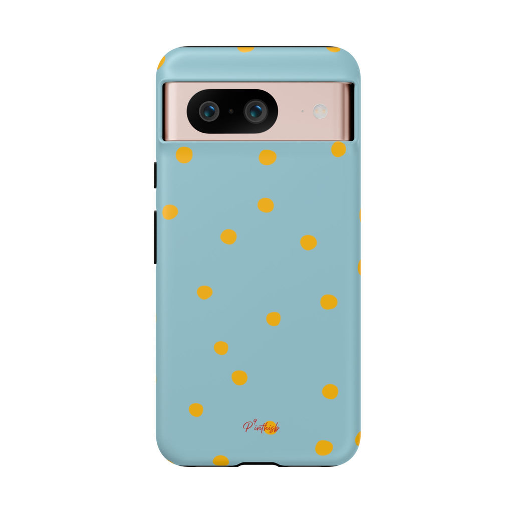 Blue & Yellow Polka Dot Tough Phone Case
