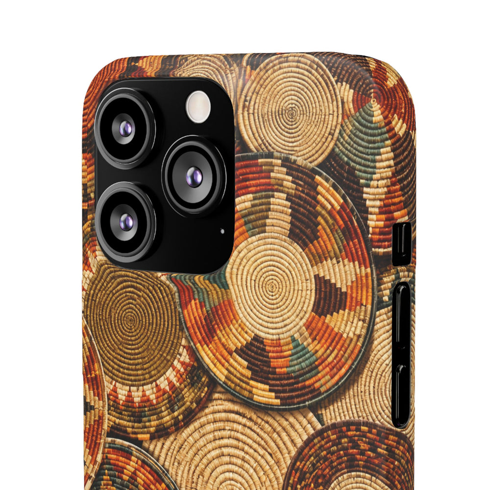 Bohemian Woven Basket Pattern Snap Case