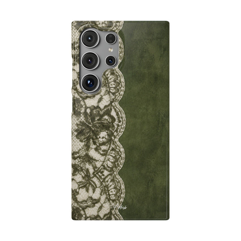 Olive Lace Snap Case