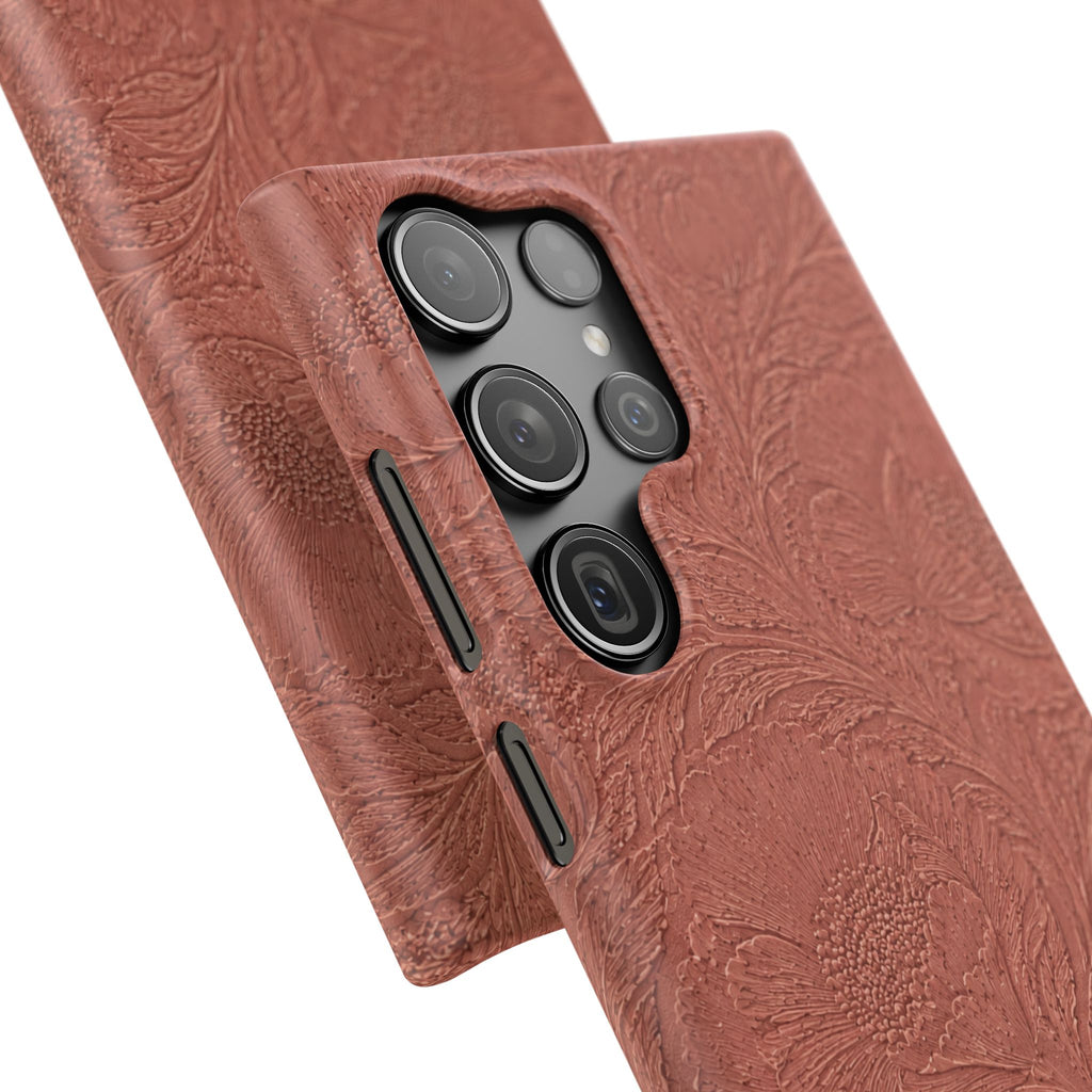 Embossed Floral Snap Case