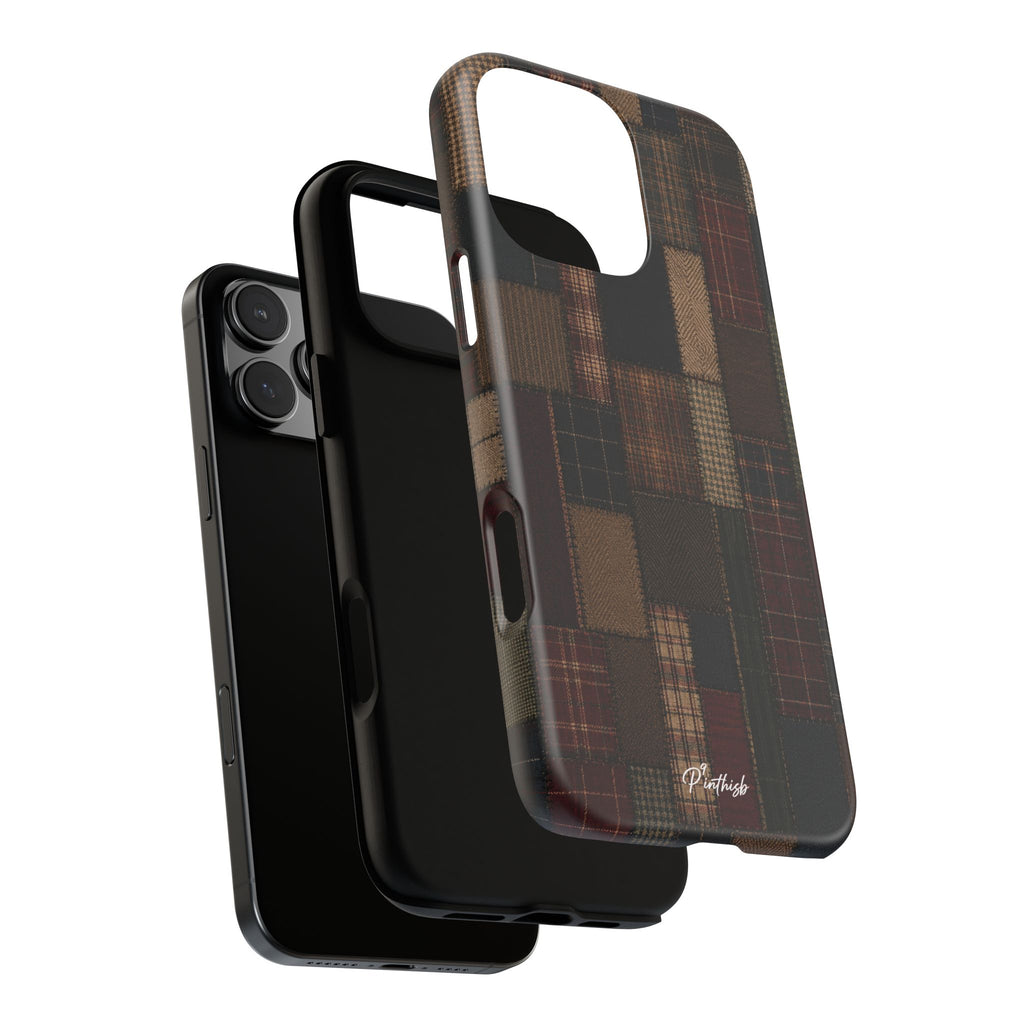 Plaid Patchwork Tough Phone Case
