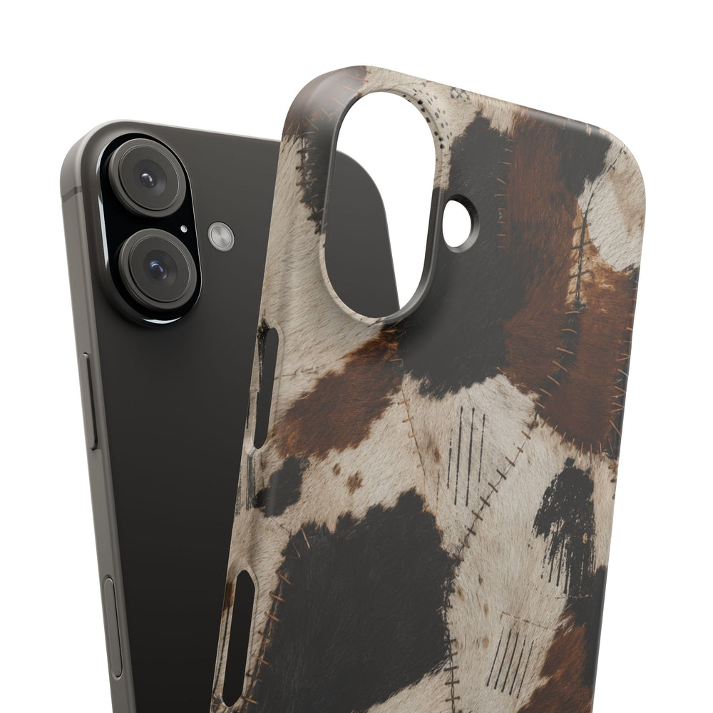 Brown & Black Animal Print Snap Case