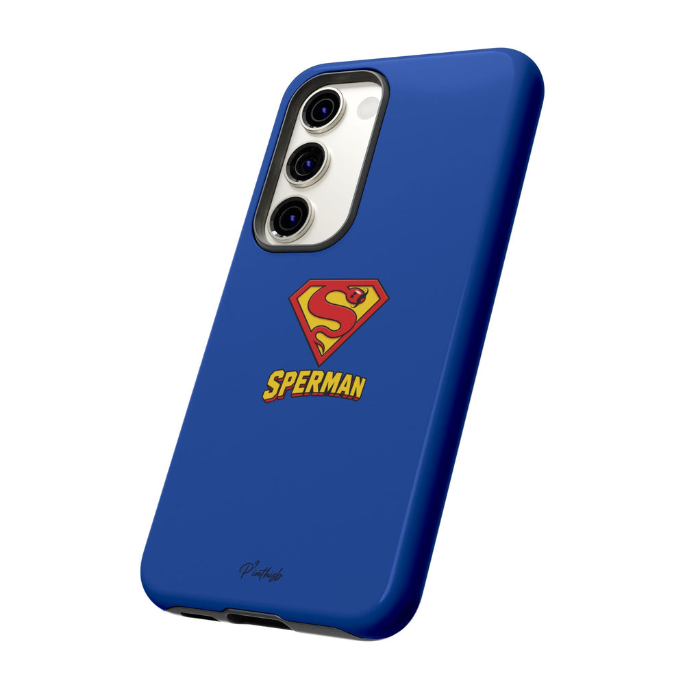 "SPERMAN" Parody Logo Tough Phone Case
