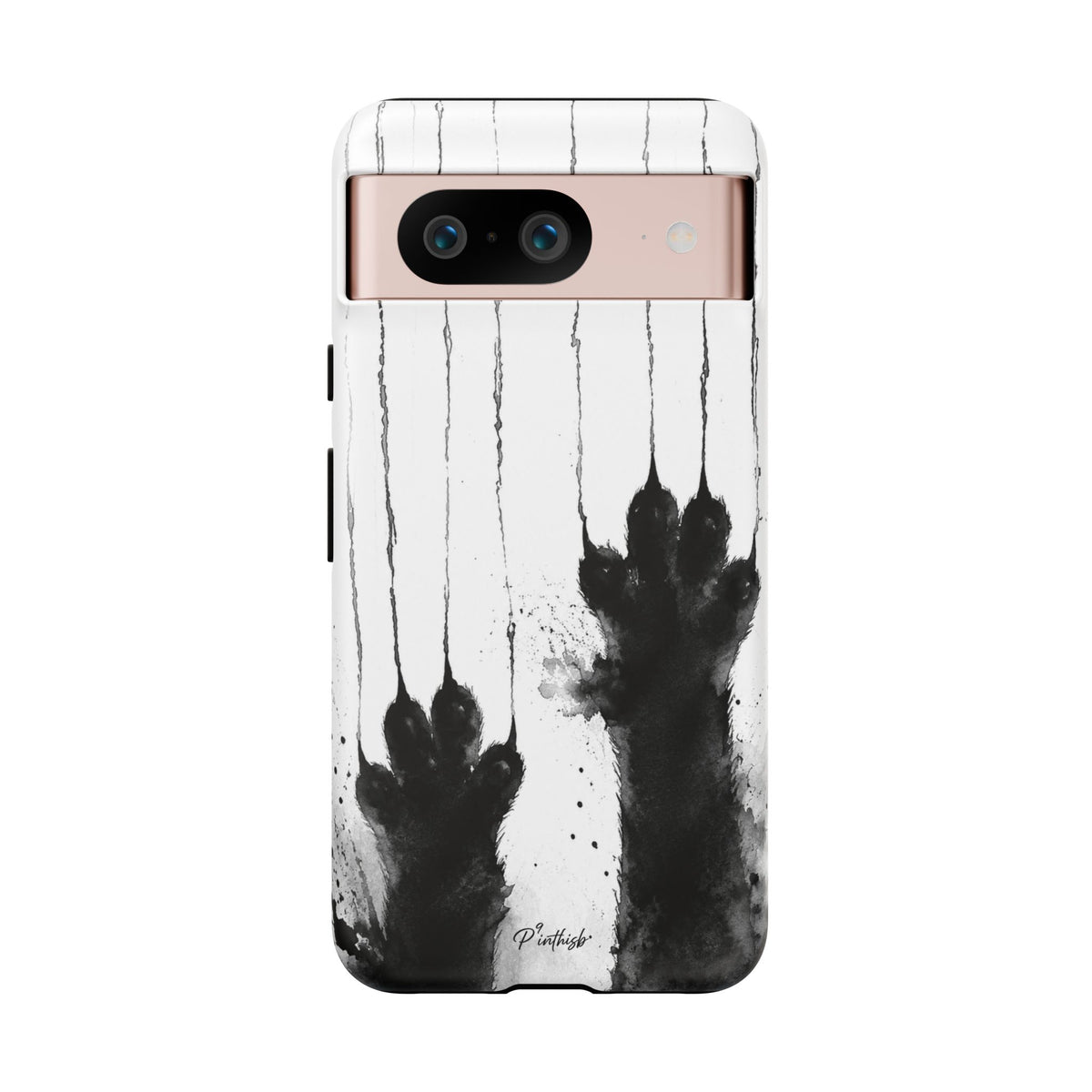 Black Ink Paw Print Tough Case
