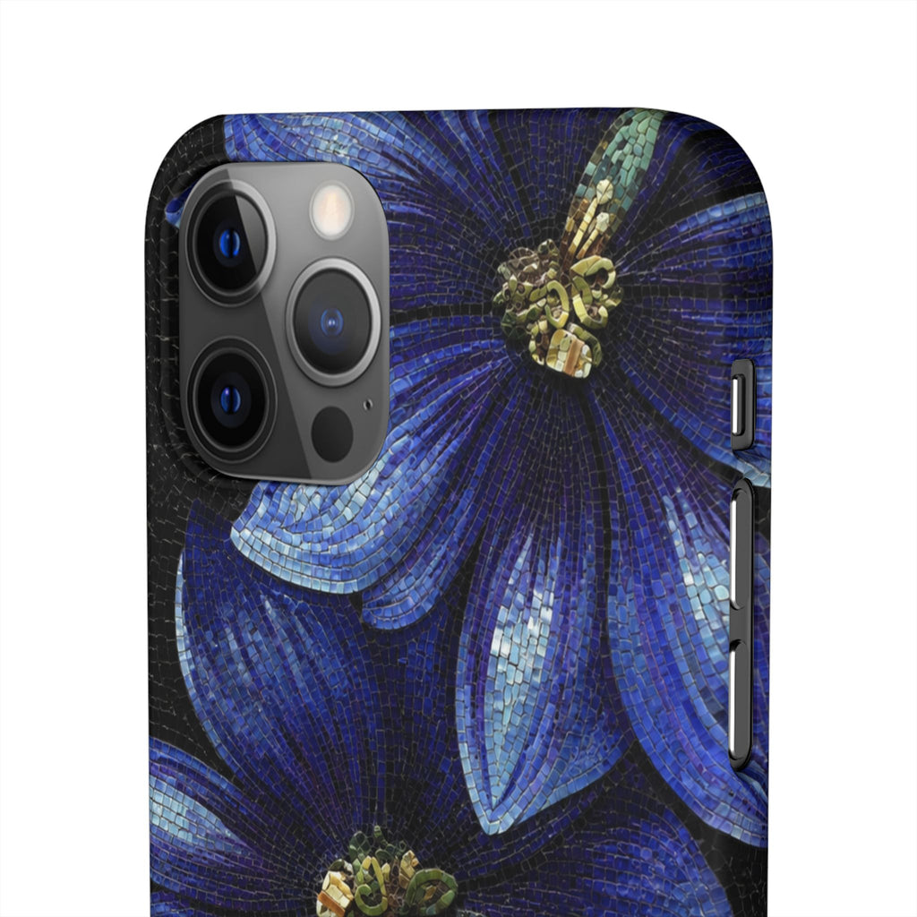 Blue Floral Snap Case