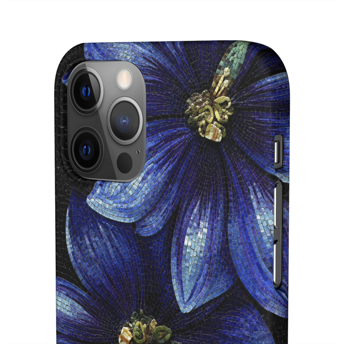 Blue Floral Snap Case